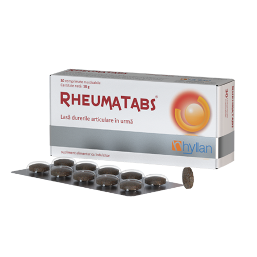 RheumaTabs Antiinflamator puternic de origine naturala, sub forma de comprimate masticabile